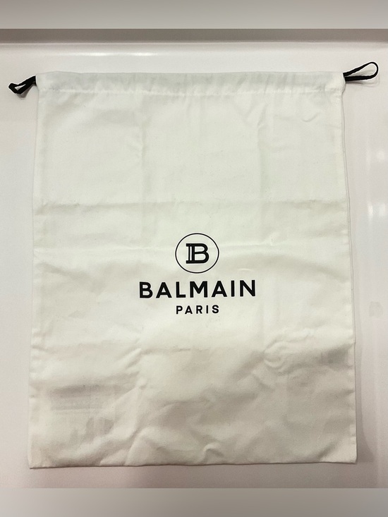 Balmain Other - Balmain White Cotton Drawstring Dust Bag with Black Logo